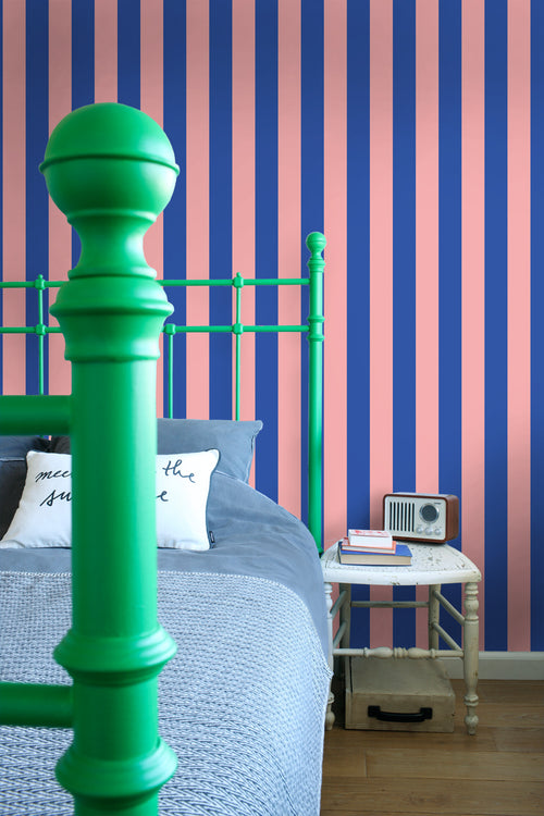 ESTAhome behang strepen licht roze en blauw - 53 cm x 10.05 m - 139907 - vtwonen shop