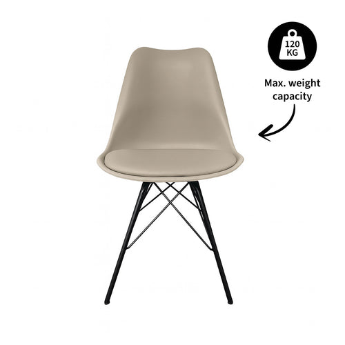 Kick kuipstoel Metal Luuk - Taupe