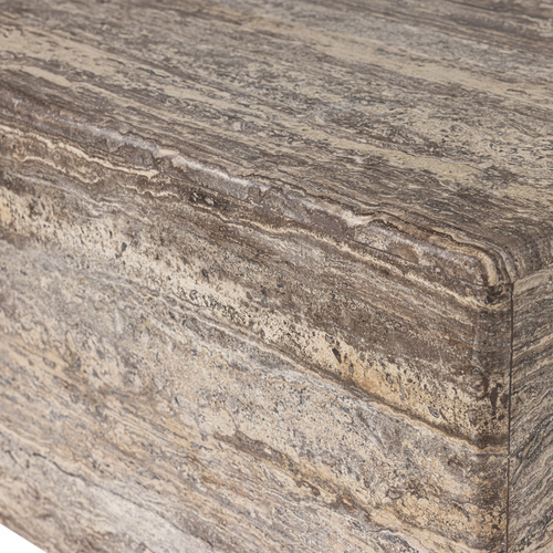 WOOOD salontafel Vexa - Marmer - Lichtbruin - 35x60x60