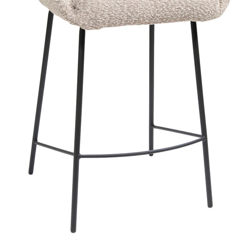 Giga Meubel Barstoel Lova - Stof/Metaal - Taupe - Set van 2 - vtwonen shop