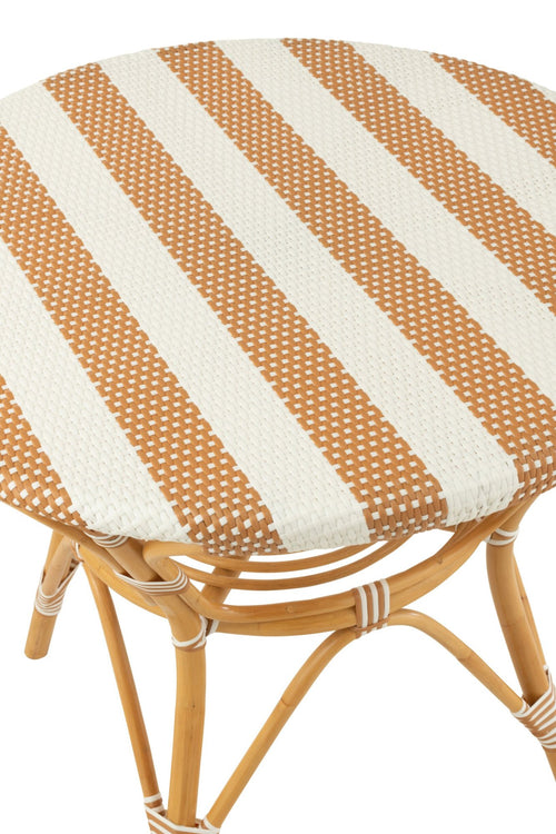 J-Line tafel Live - rotan/kunststof - naturel/wit