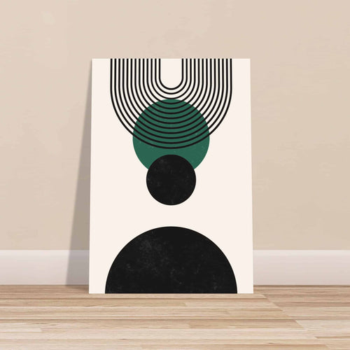 Artfulprints Poster Boho wall art - Boho arches   - A4 21x29.7 cm - Zwart / Wit