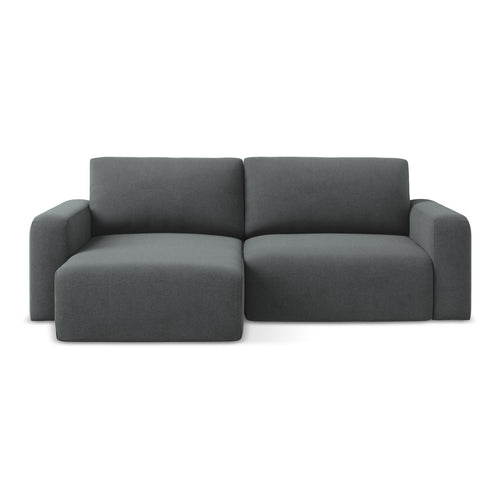 LaMiaSofa hoekbank links Ostia - textuurstof - grijs - 244x149x79