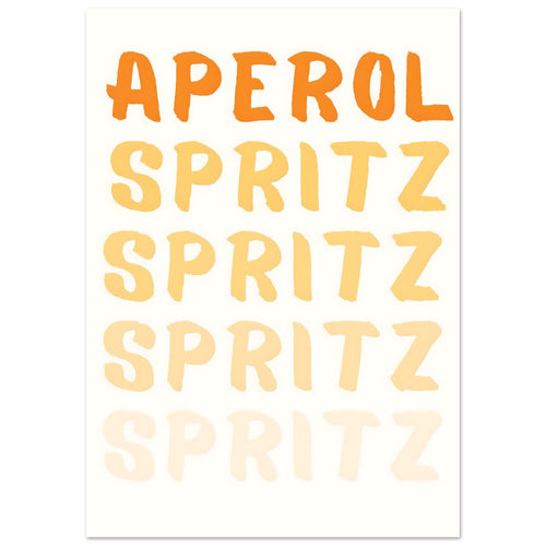 Artfulprints  Aperol Spritz - Written   poster A4 21x29.7 cm - vtwonen shop