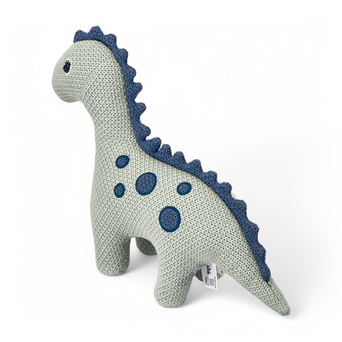 Pintado & Lacado knuffeldier Dinosaur - blauw - 42 cm