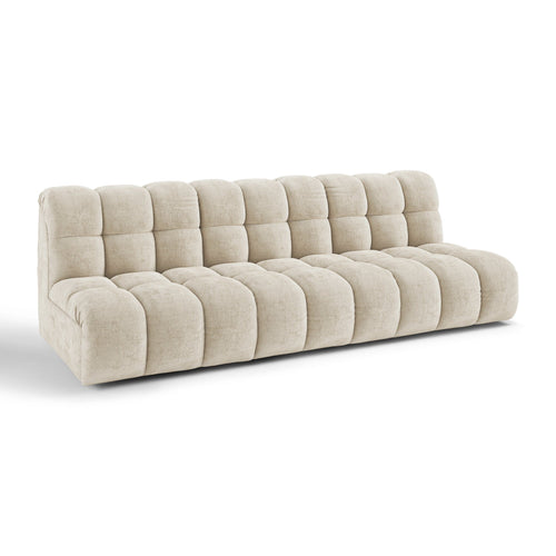 Premium Interiors - Bank SEVEN - gewaafd fluweel beige 243cm