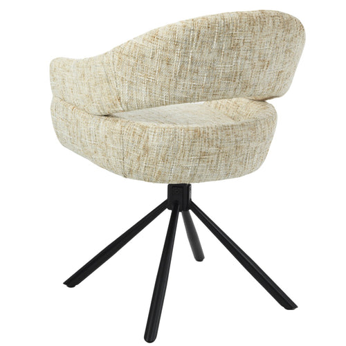 DÉJA Living Eetkamerstoel Zoë - Taupe - Draaibaar - Set van 2 - vtwonen shop