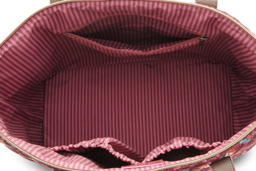 Pip Studio Tilda Tote Bag Medium Flora Bangalore Dames - Donkerroze - 47x17x37 cm