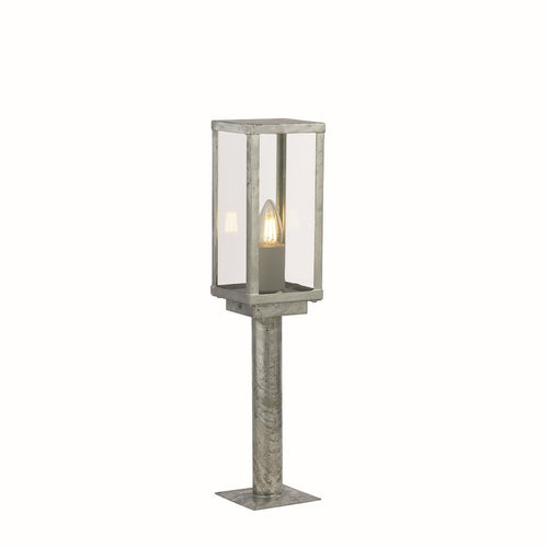 Box II 500 mm buitenpaal, zilver en helder glas, IP44