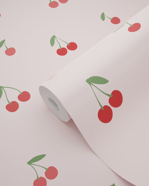 ESTAhome behang kersen roze en rood - 50 x 900 cm - 131651 - vtwonen shop