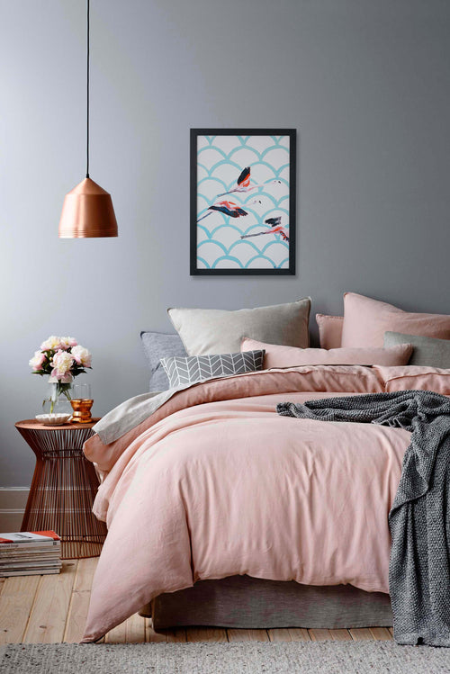 Catchii poster Flying Flamingos - meerkleurig - 297x210 cm