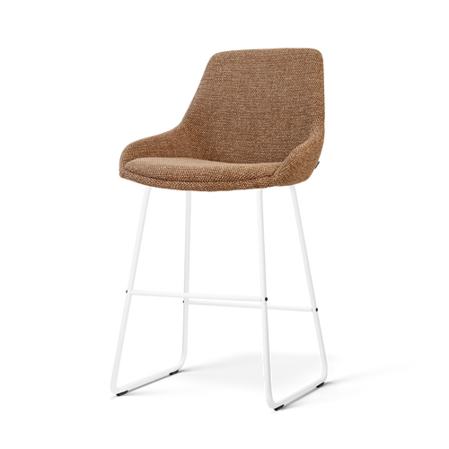 Nolon Nino-Isa barkruk bruin blend - wit onderstel - 65 cm