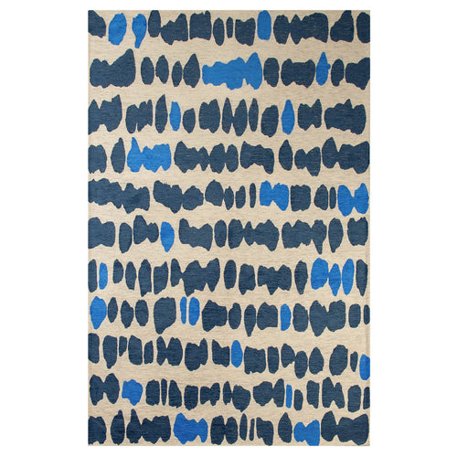 Lola&Moi vloerkleed All In Blue - blauw - 80x150cm
