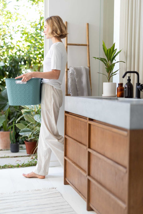 Curver Softex Wasmand - 45 liter - 57x37x27cm - Blauw - vtwonen shop