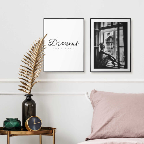 Reinders Dream Lady schilderijen set -  zwart - slaapkamer - 40x30cm