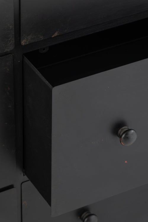 J-Line kast Cade - ijzer - zwart