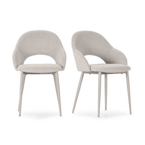 Calicosy - Eetkamerstoelen Set van 2 - LILA - 54x57x84 cm