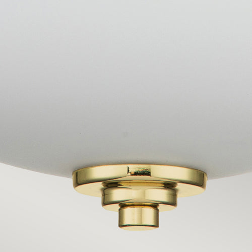 Elstead Feiss Malibu Bowl Semi Flush Plafondlamp Gepolijst Messing, IP44