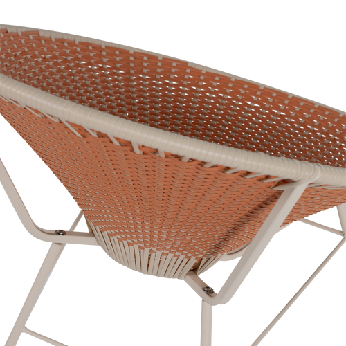 WOOOD loungestoel Kazoun - Kunststof - Oranje - 81x73x71