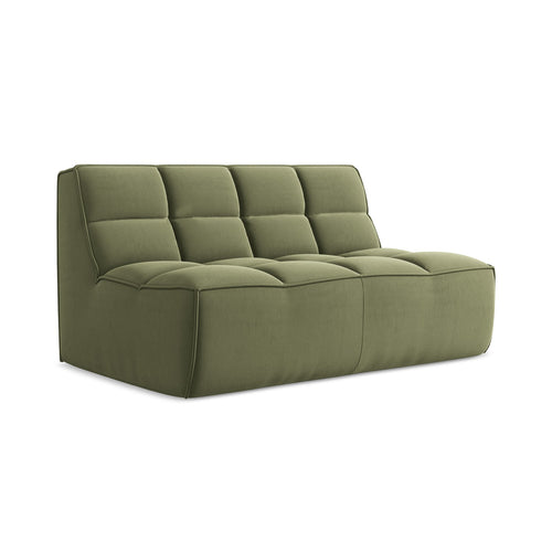LaMiaSofa Tweezits modulaire bank Belluno - velours - olijf - 160x93x75