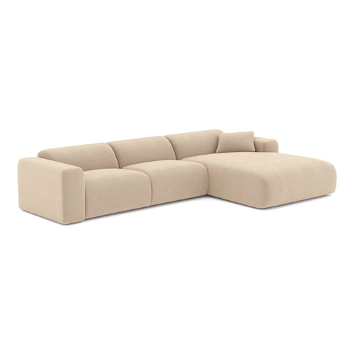 Sia Home - Hoekbanken rechts MYRA - Corduroy - Beige - 280cm - vtwonen shop