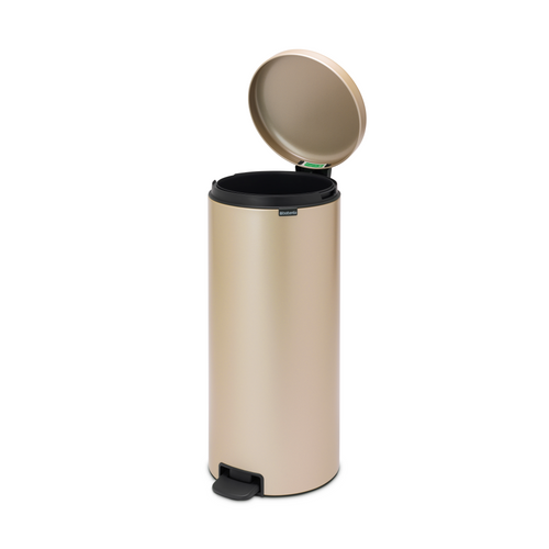 Brabantia NewIcon Pedaalemmer, 30 liter, kunststof binnenemmer - Metallic Gold