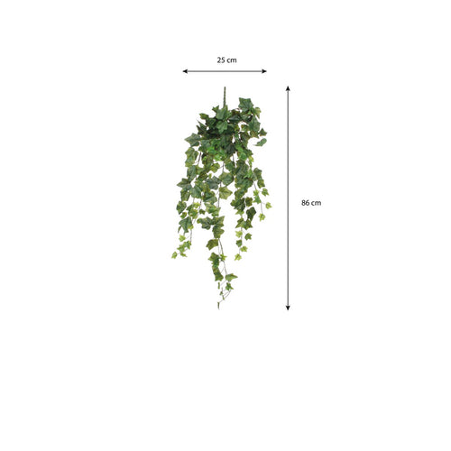 Mica Decorations Hedera Kunst Hangplant - H86 cm - Groen