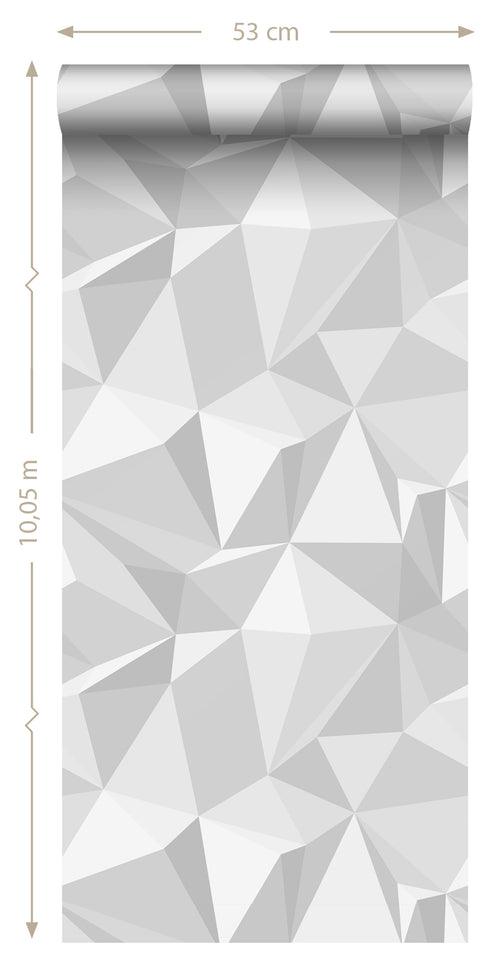 Sanders & Sanders behang grafisch 3D motief grijs - 50 x 900 cm - 935271 - vtwonen shop