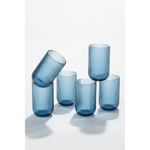 Mica Decorations Merlot Drinkglas - 400 ml - Glas -Blauw