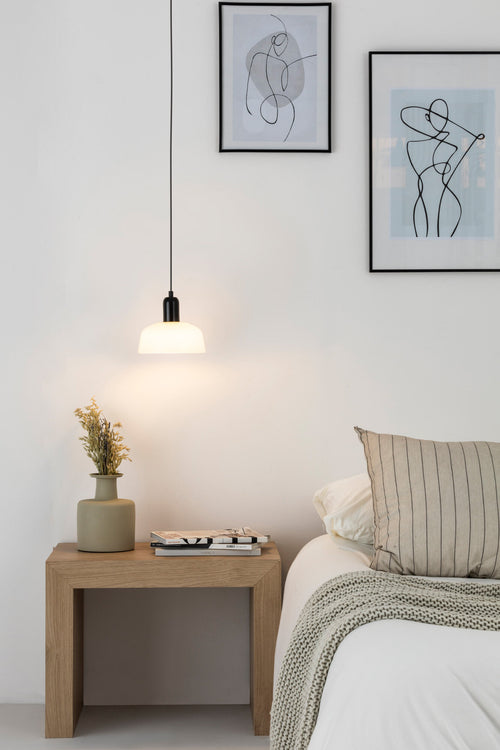 Faro Tatawin Kleine hanglamp met witte koepel