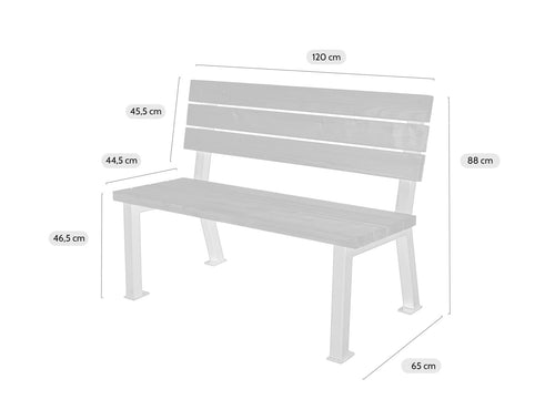 MaximaVida tuinbank New York 120 cm - inclusief grondverankering
