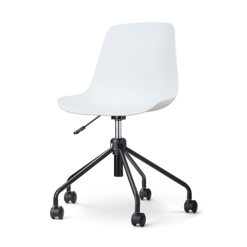 Nolon Nout-Pip Bureaustoel Wit - Kunststof - Zwart Onderstel - vtwonen shop