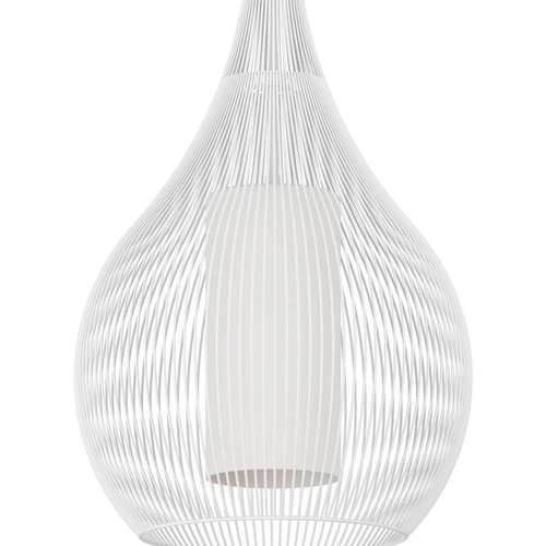 EGLO hanglamp Razoni 1 - e27 - ø 42,5 cm - wit - glas