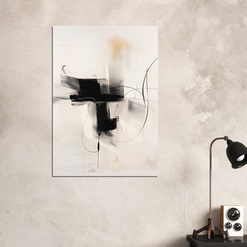 Artfulprints  Abstract - Chique brush 2   poster A4 21x29.7 cm