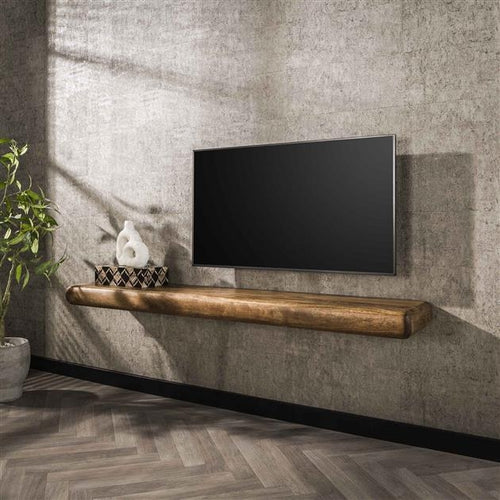 Giga Meubel Wandplank Sleek - Naturel Hout - 168x35x10cm - vtwonen shop