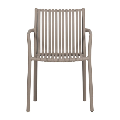 WOOOD eetkamerstoel met armleuning Tunar - Hout - Donkerbruin - Set van 2 - 77x60x61