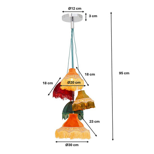 Kare Design Hanglamp Saloon Fringes 5 - vtwonen shop