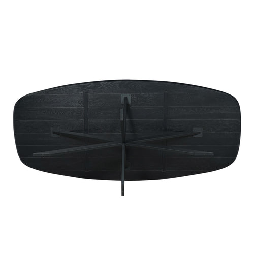 StarFurn Eettafel Ferris - Deens Ovaal Zwart Eikenhout - 240x110x76cm