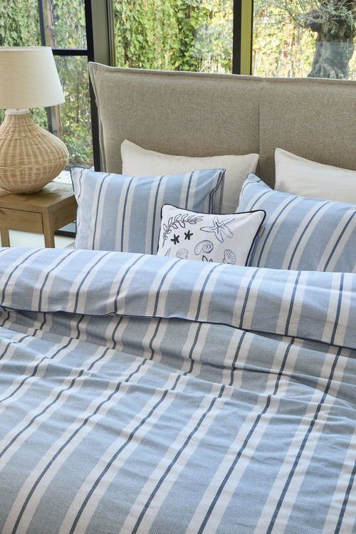 Rivièra Maison Dekbedovertrek Silvan - 260 x 200/220 cm - Blauw