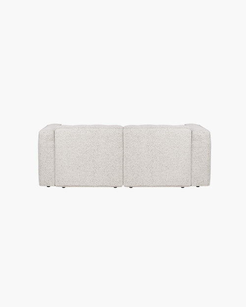 noo.ma Lobi 2-zits bank - Clay Grey Mélange, polyester, medium zacht zitcomfort