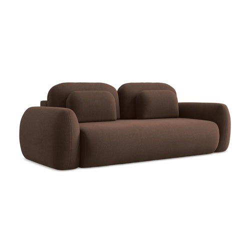 LaMiaSofa 3-zits slaapbank Ferretti - bouclé - taupe - 266x121x95