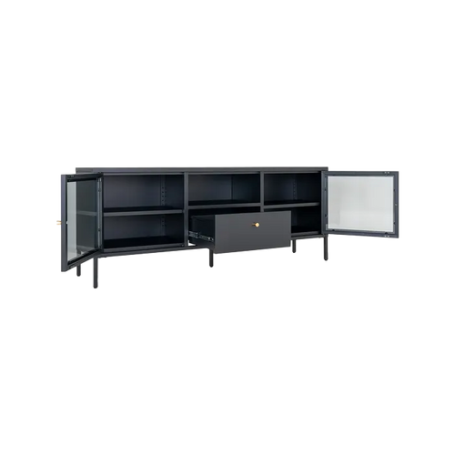 Artichok James metalen tv-meubel zwart - 160 x 35 cm - vtwonen shop