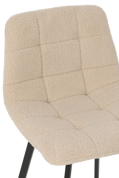 J-Line barstoel Kent - metaal/polyester - wit