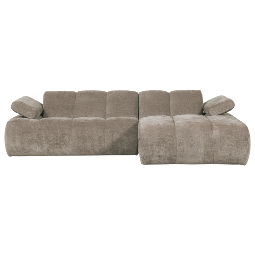 WOOOD chaise longue rechts Mojo - Geweven Ribstof - Donker Zand - vtwonen shop