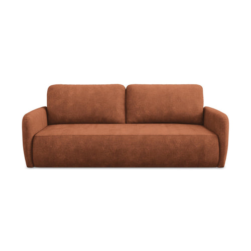 LaMiaSofa 3-zits slaapbank Corle - chenille stof - terracotta - 218x102x86
