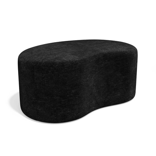 Sia Home - Poef DUNE -  Fluweel - Zwart - 80.0 CENTIMETERScm