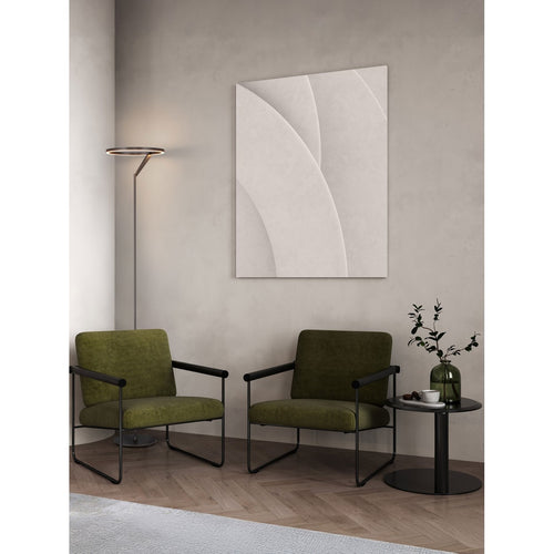 Nova Luce TILIA  Tilia LED-vloerlamp met geïntegreerde afwerking, mat nikkel, aanraakgevoelige dimbare LED-verlichting, 26W, 1149lm, 3000K