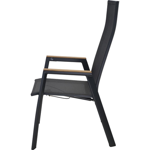 Lesli Living bistrostoel Amir - zwart - 59,5x70x112cm