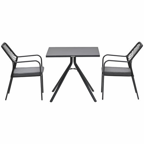 Garden Impressions tuinset Ross - Rimini - zwart - 80x80 cm - 3-delig