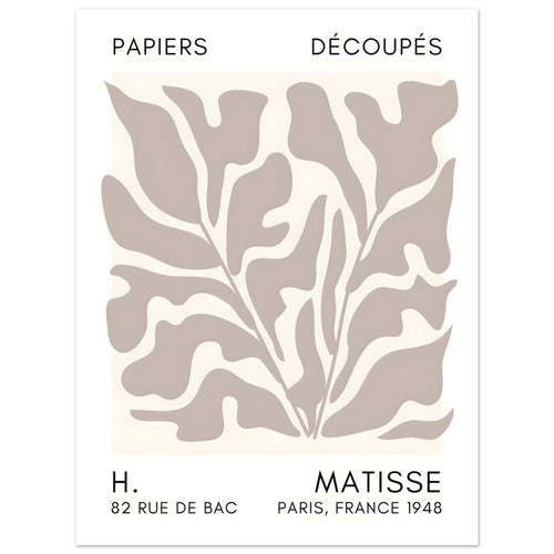 Artfulprints  Matisse – Seabed shapes grey   poster 30x40 cm - vtwonen shop